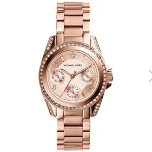 Michael Kors Rose Gold Swarovski Crystal Watch
